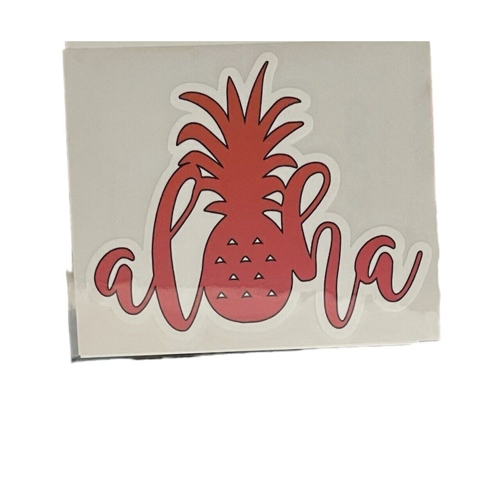 Sticker Cabana Decal 4.75 In x 4 In Aloha Pineapple Pink Window Car