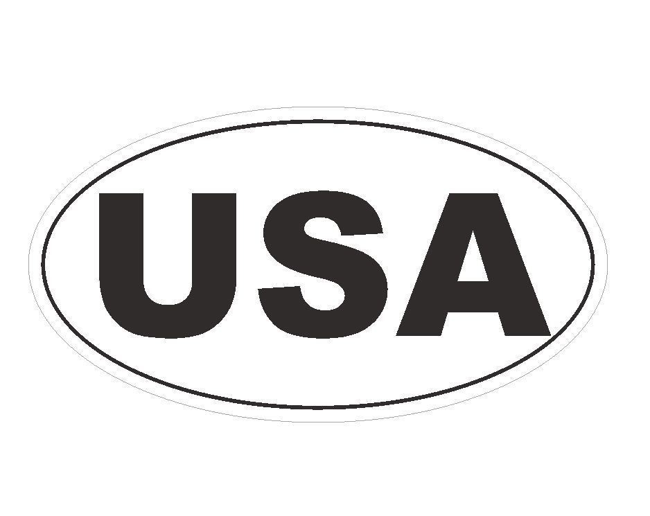 United States USA EURO OVAL Bumper Sticker or Helmet Sticker D137 Laptop Phone