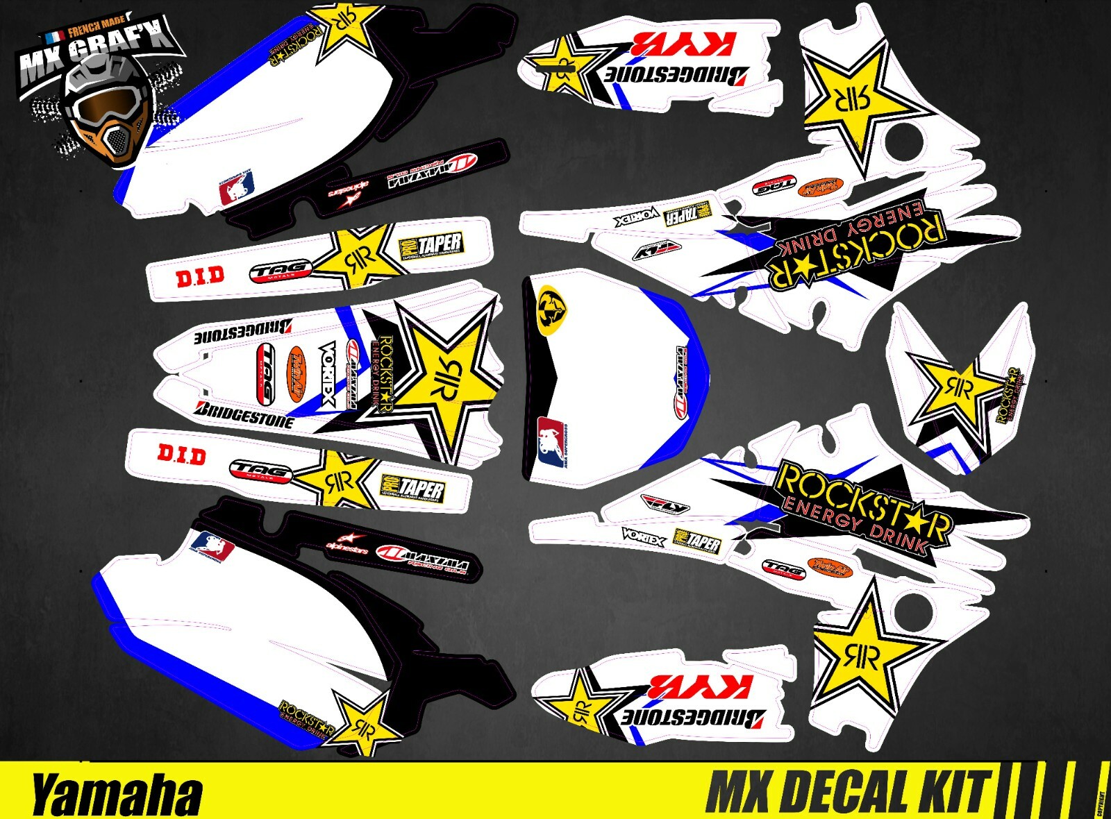 Motorcycle Decal Kit For Yamaha YZF – ROCKSTAR
