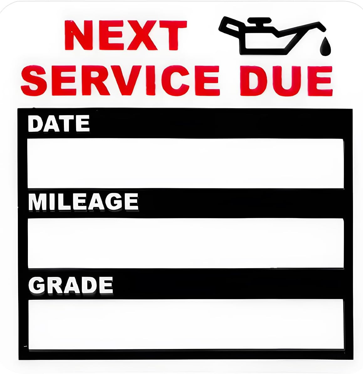 120 PCS Oil Change Stickers Static Cling, 2×2 Inches Next Service Due Stickers f
