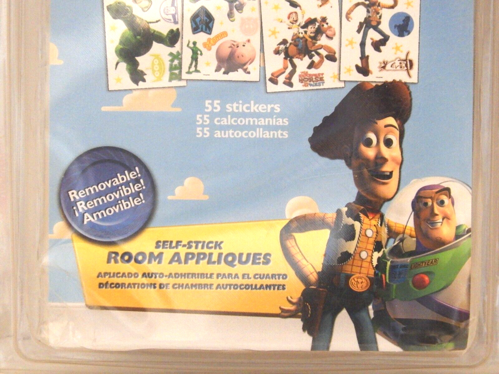 Disney Pixar Toy Story 55 self-stick Wall Decals Room Stickers Kids Woody