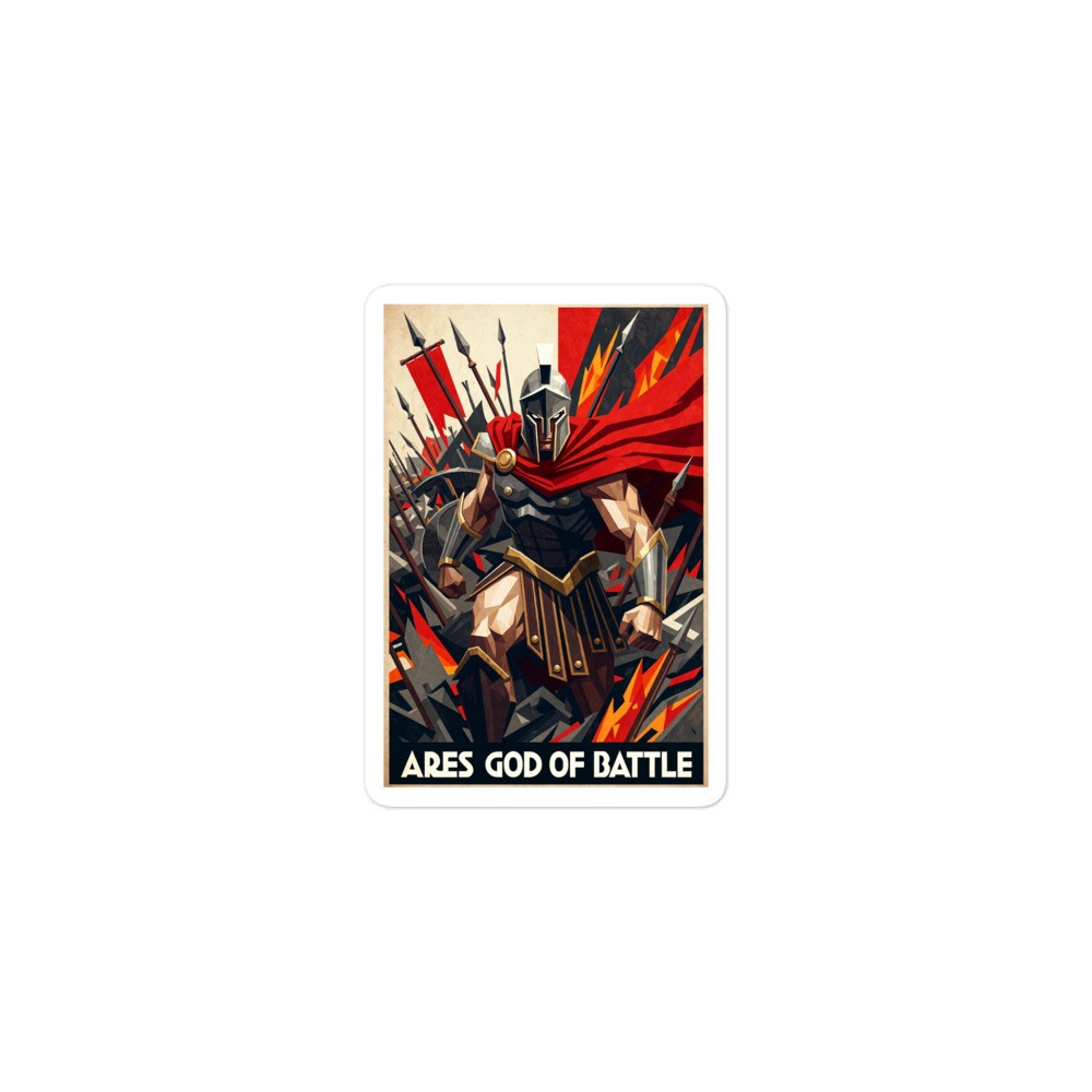 Ares God of Battle Bubble-free stickers | Greek Mythology