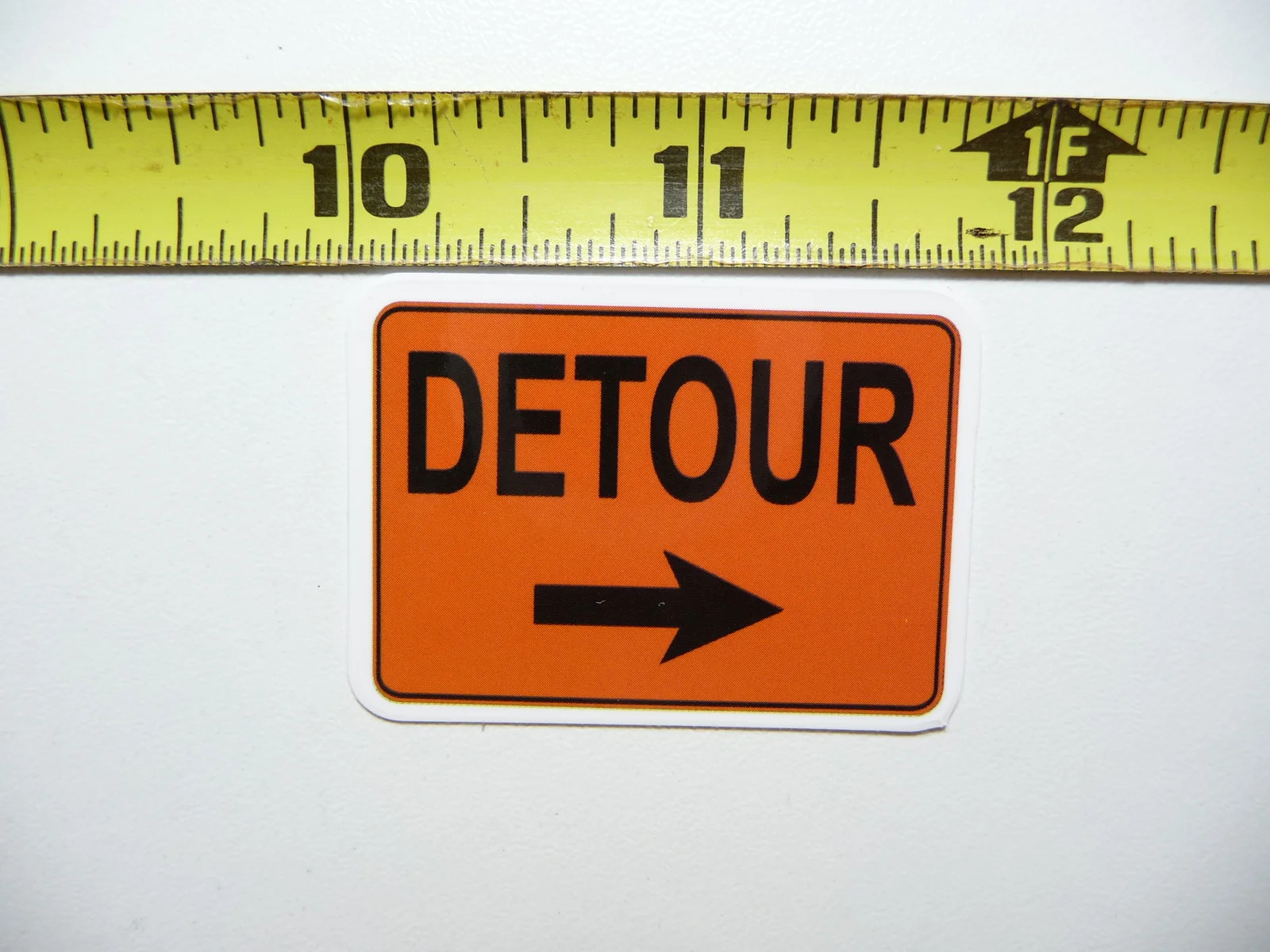 DETOUR ARROW SMALL STICKER DECAL FUN FUNNY SCRAPBOOKING NOVELTY FUNNY