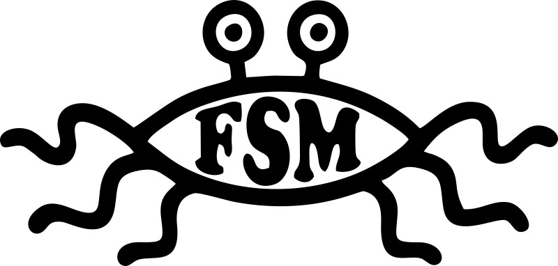 Flying Spaghetti Monster – 5″ Vinyl Decal – Pastafarianism – Black Vinyl Decal