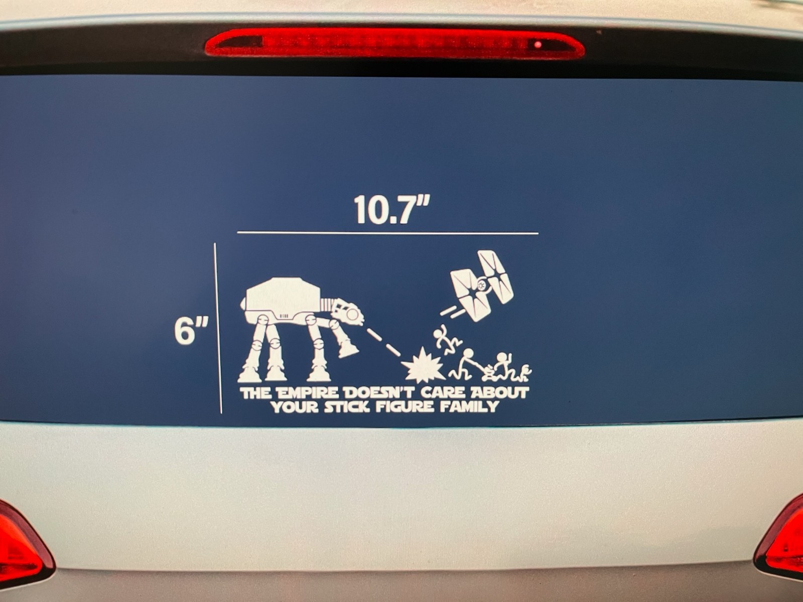 The Empire Doesn’t Care about Your Stick Figure Family Decal Vinyl Auto Sticker