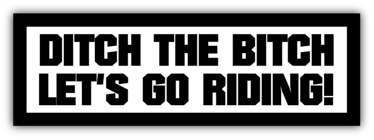 Dich The Bitch Car Bumper Sticker Decal