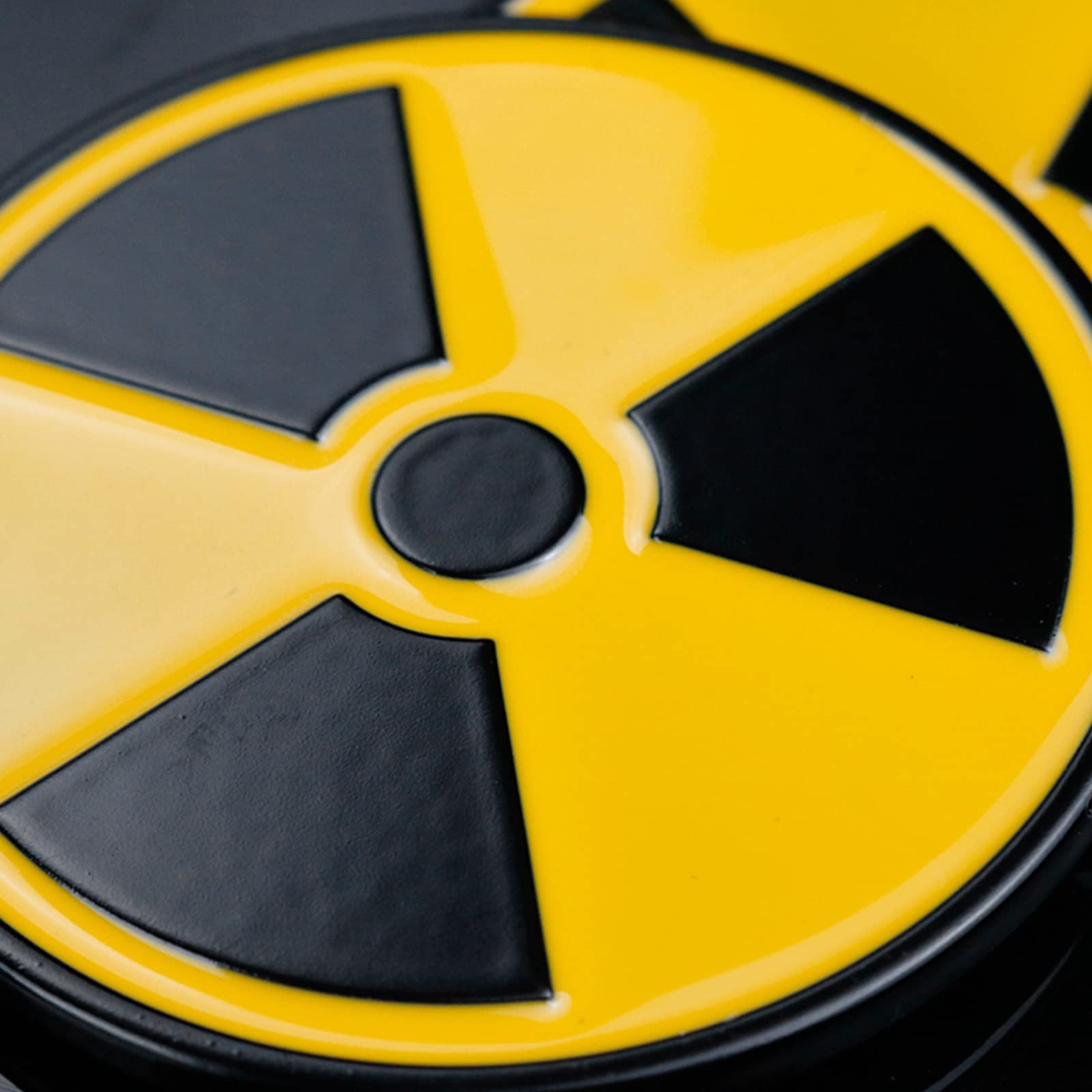 Nuclear Radiation Warning Car Sticker, Nuke Radioactive Sign Metal Emblem, Never