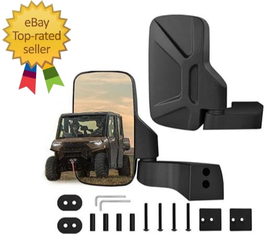Polaris Ranger Mirrors Door Mounted, Ranger Northstar Side View Mirrors Compatib