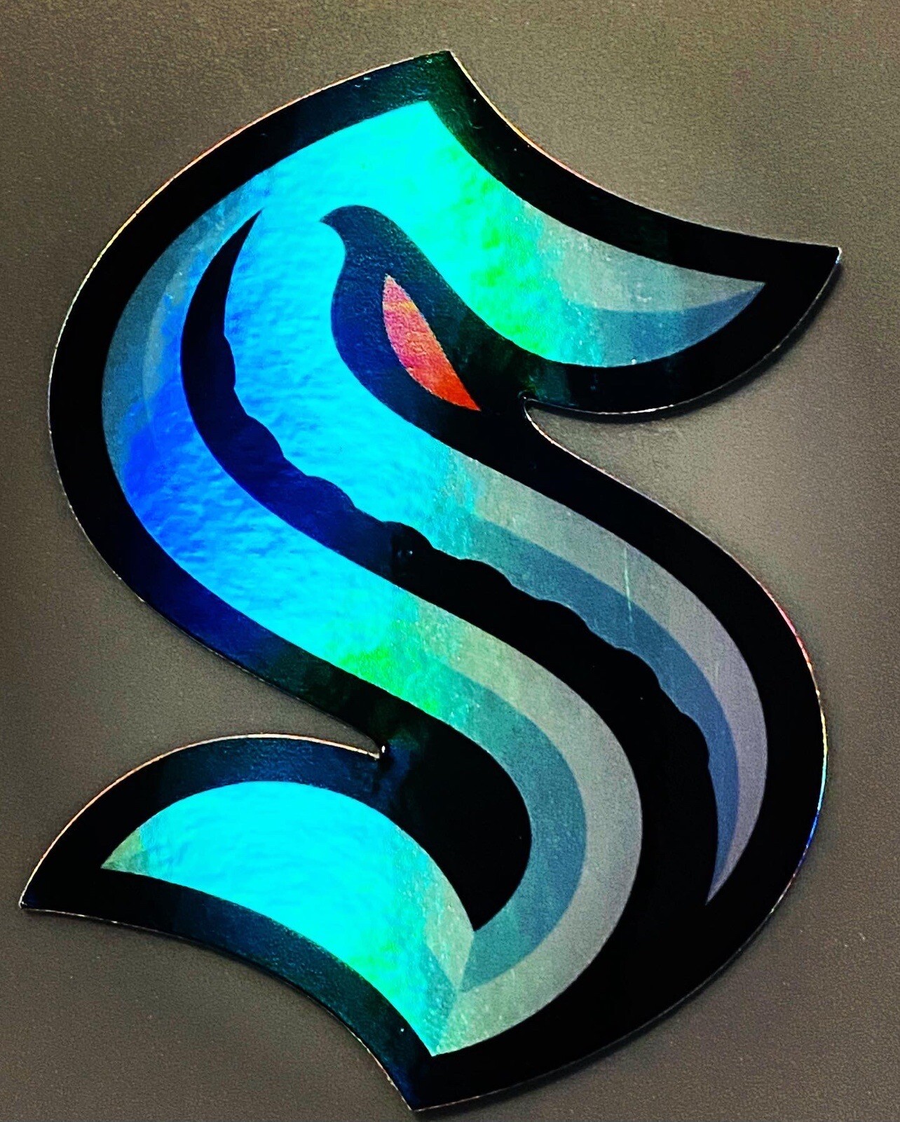 Seattle Kraken Hockey Decal HOLOGRAPHIC NHL Sticker Waterproof & Dishwasher Safe