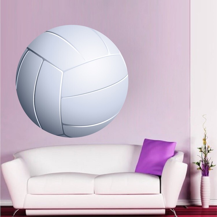 Custom Name Volleyball Wall Decal Kid’s Room Sports Decal Volleyball Art, s78