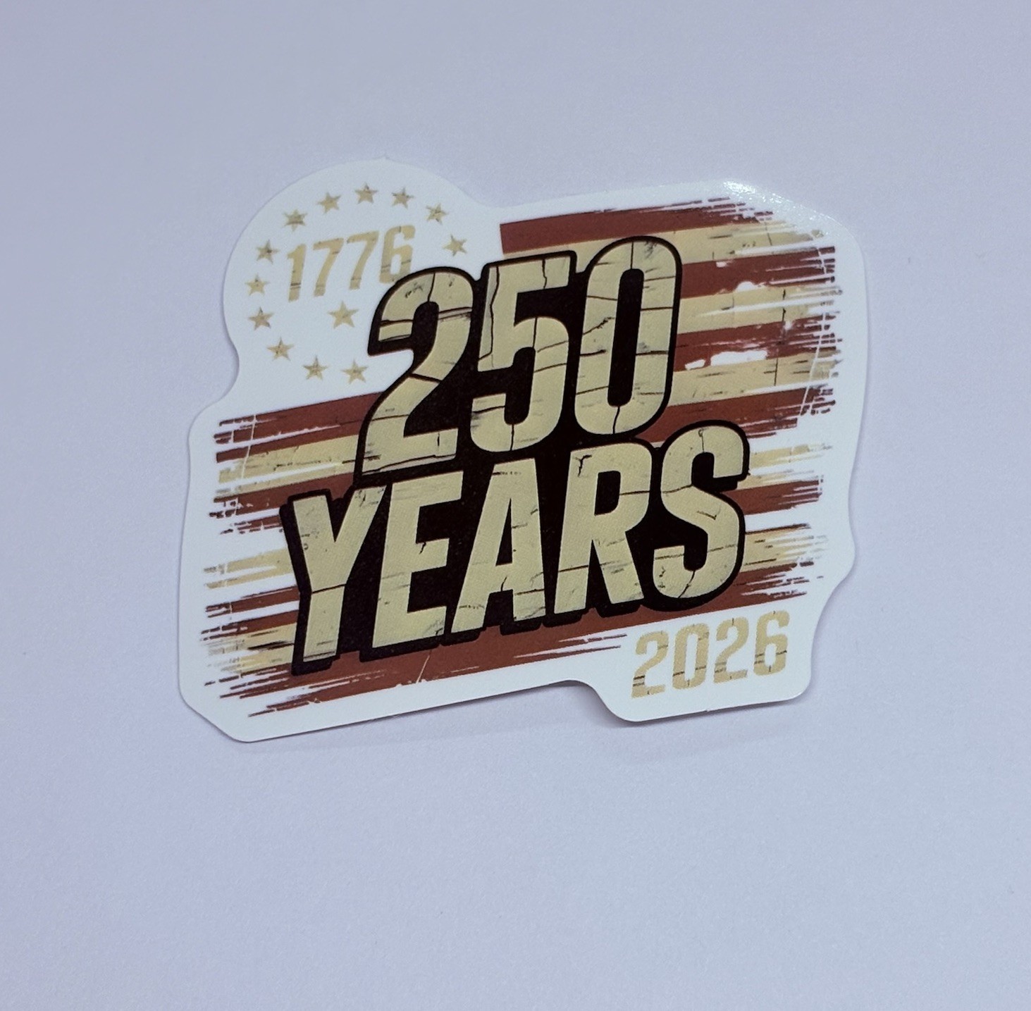 “250 Years” Sticker USA Anniversary Celebration Art Decal Vinyl Journal Tc9