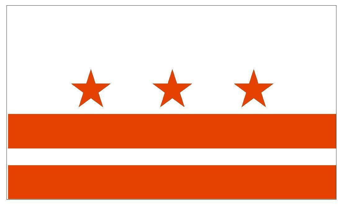 District of Columbia Washington DC International Flag Sticker Decal F134