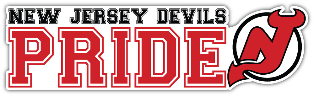 New Jersey Devils Pride NHL Sport Car Bumper Sticker Decal »SIZES»