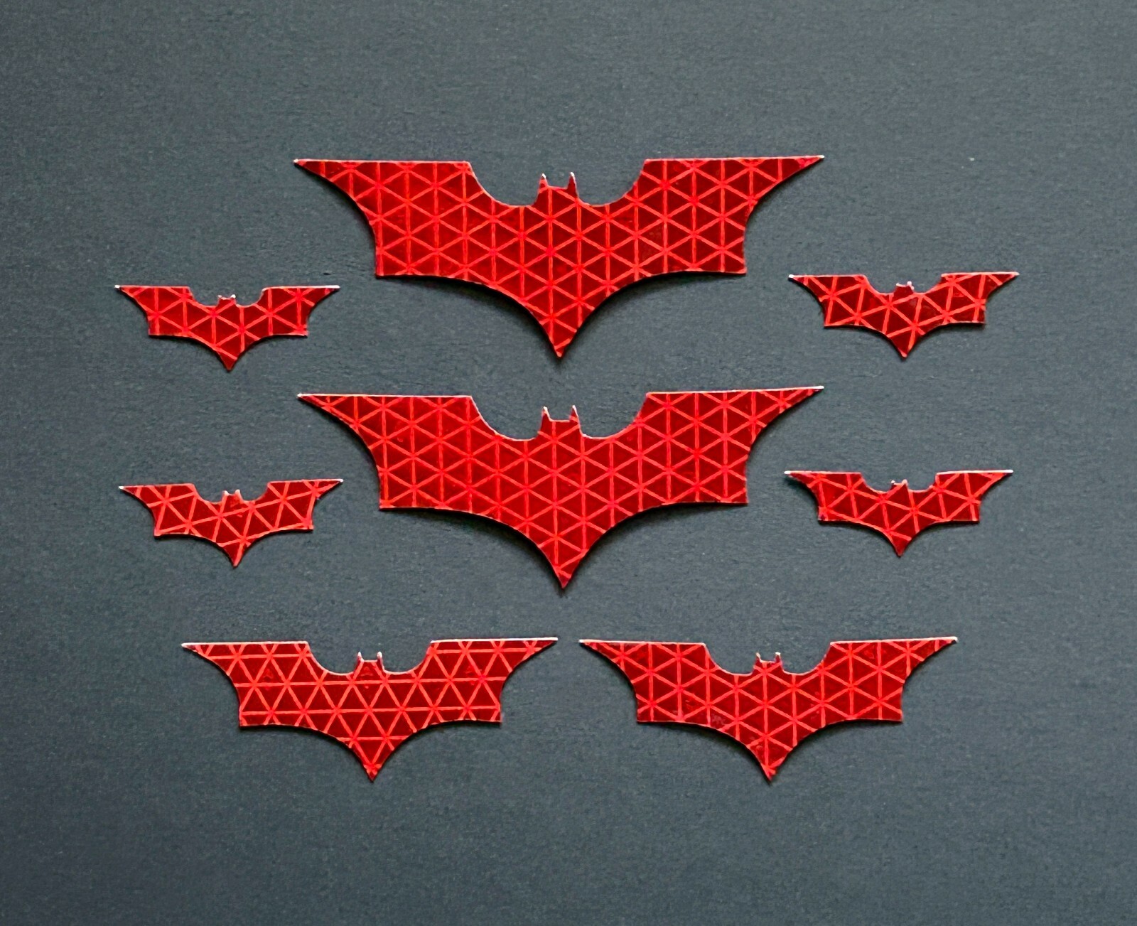 Dark Knight Logo Reflective Stickers Batman Symbol Reflector Decals Pack