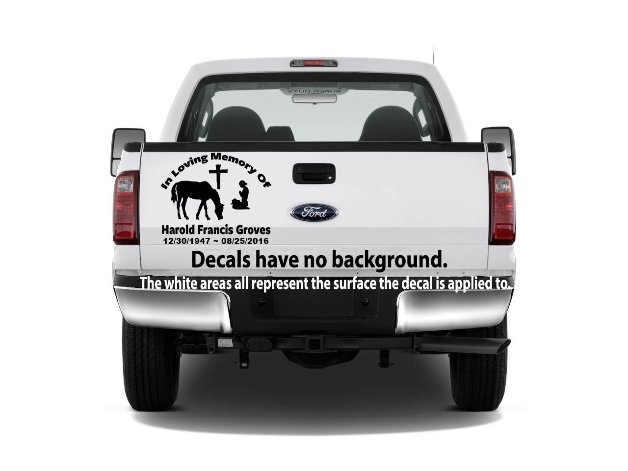 In Loving Memory – Cowgirl Horse Farm Rancher Barn Sticker Decal Personalized