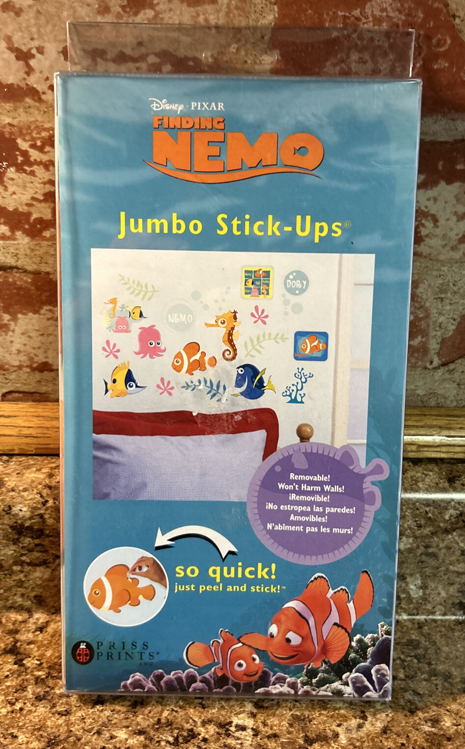 Disney Finding Nemo Jumbo Wall Stick Ups Stickers Set Removable Peel And Stick