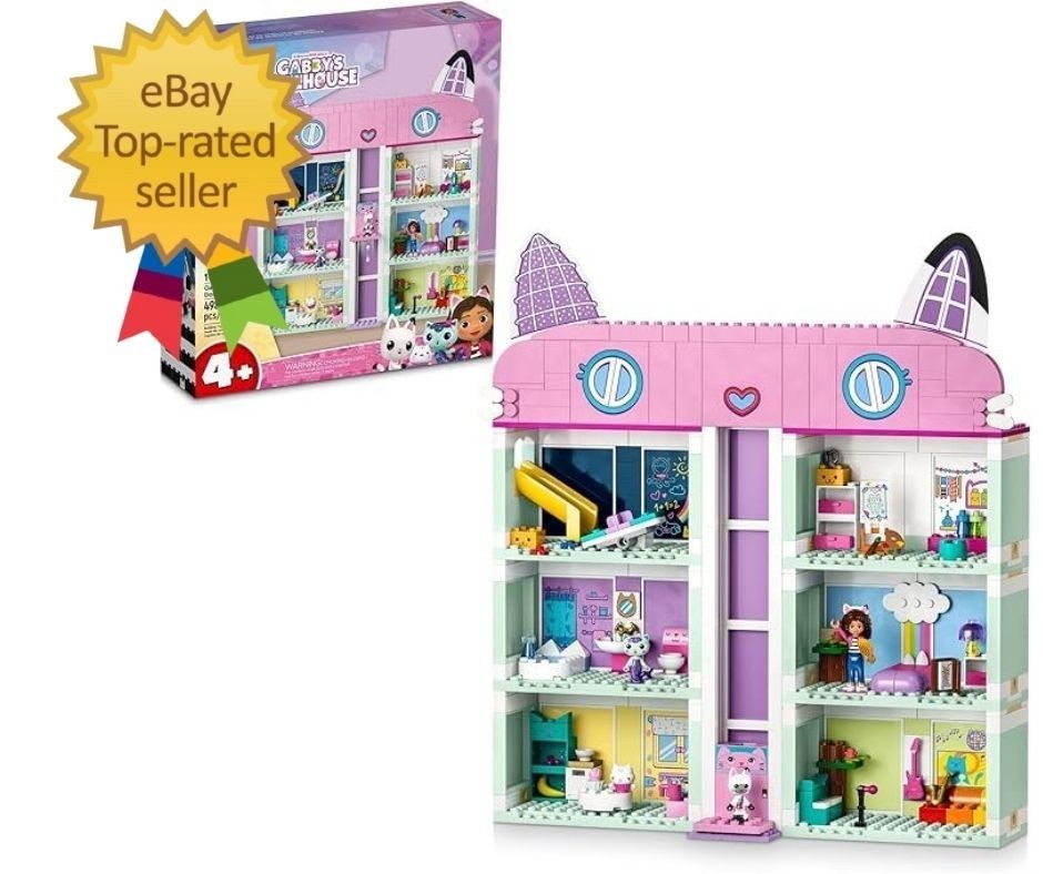 Gabby’s Dollhouse Building Toy – Pretend Play Toy Figures & Playsets for Girls &