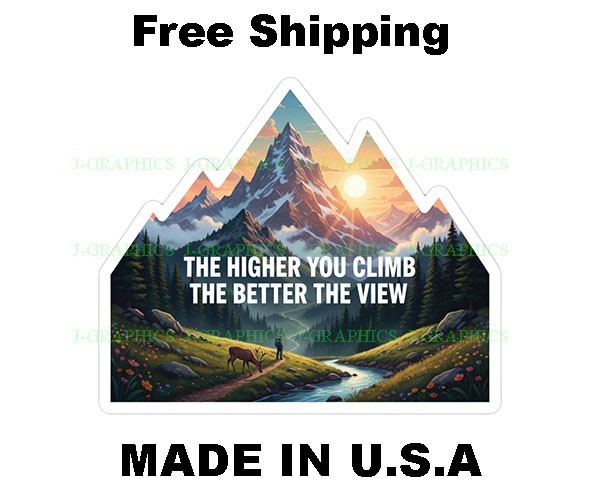 Hiking Vinyl Decal Sticker Hike Hiker Camping Mountains Nature GG