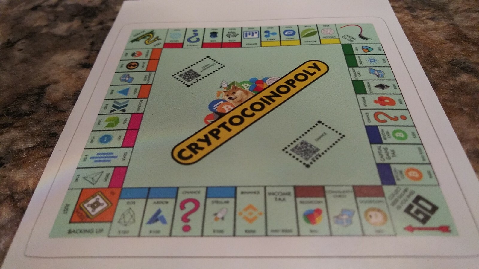 CRYPTOCOINOPOLY monopoly board inspired Crypto sticker! 3.0 x 3.0