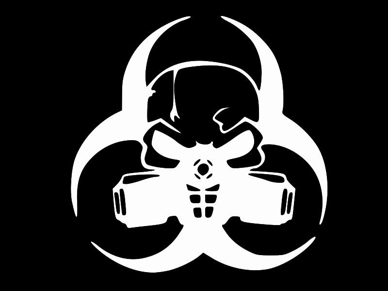 BIOHAZARD SKULL APOCALYPSE Vinyl Decal Car Sticker Wall Truck CHOOSE SIZE COLOR