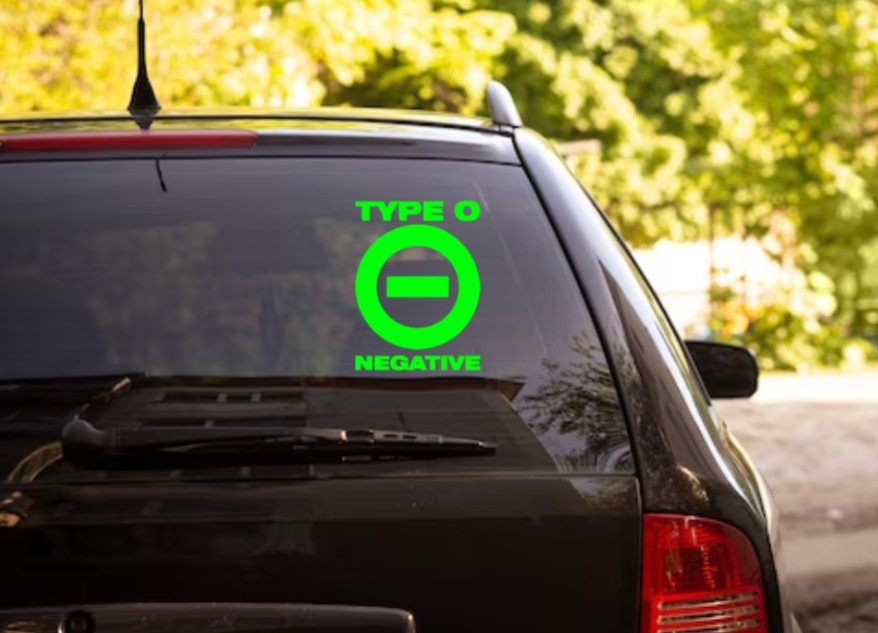 Type O Negative Logo Vinyl Sticker Decal Heavy Metal Band Car Bumper Goth Doom