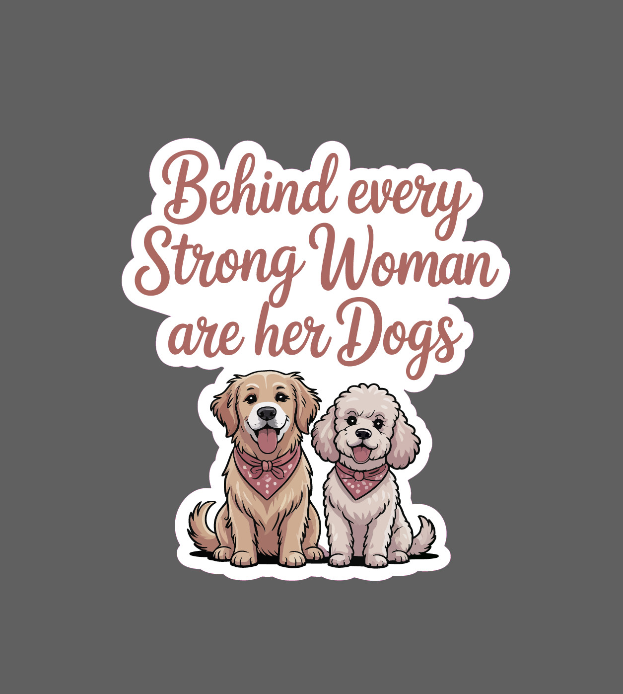 Strong Woman’s Dogs Sticker Puppies Love Family Quote Funny Gift Waterproof NEW