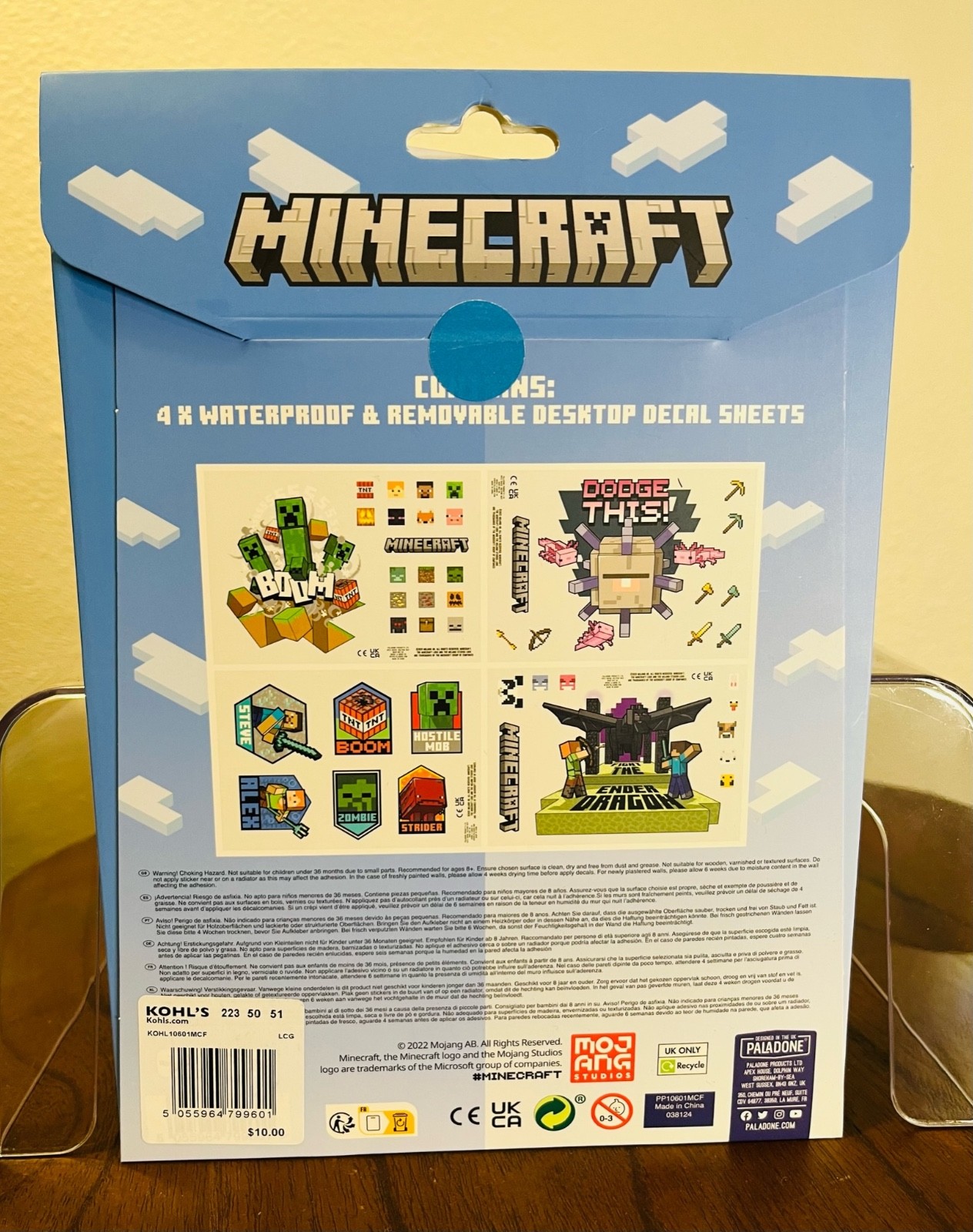 Minecraft Desktop Decals Paladone 44 Official Game Icons and Badges – New