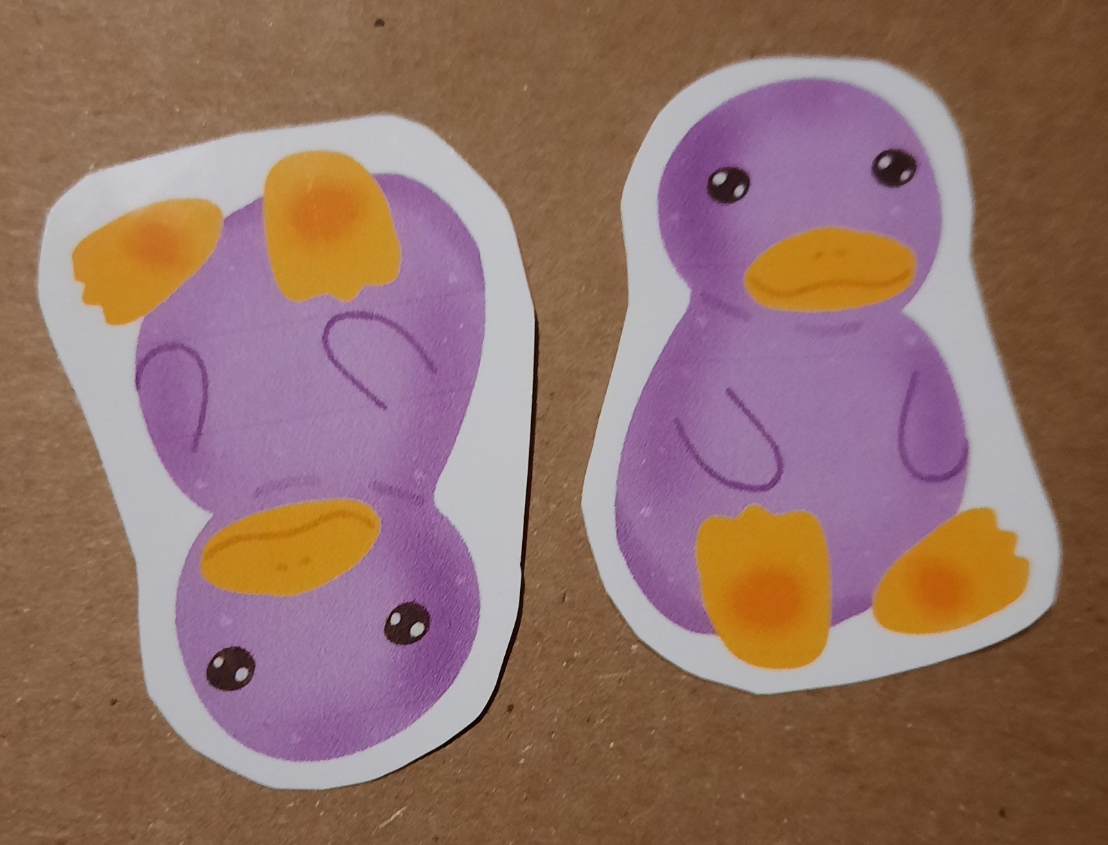 STICKER Cute Cartoon Nostalgia Purple Webkinz Style Platypus Original Art 1.5×2″