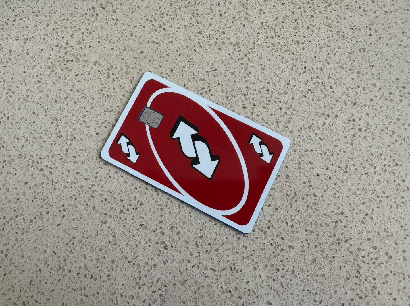 Red Reverse/Draw 4 Card Credit Card SMART Sticker Skin Decal – debit card Wrap