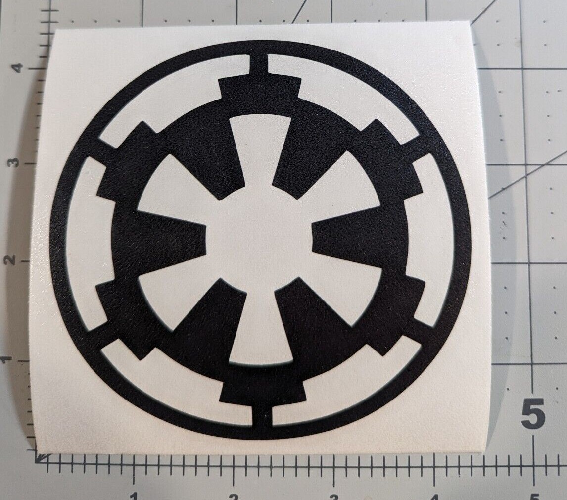 STAR WARS Imperial Cog symbol decal 4×4″ you choose color