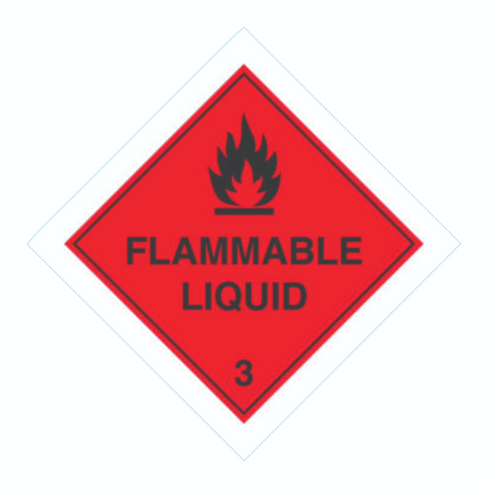 Flammable Liquid Sticker Sign Decal 2/pack