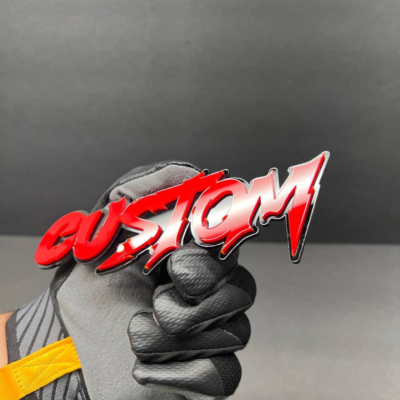 Custom Text 3D Acrylic Emblem Car Badge Multicolor Personalized Name-Logo