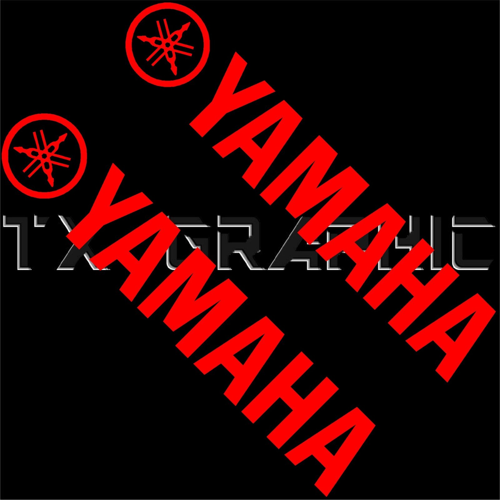 YAMAHA STICKER SET OF 2 VINYL DECAL FZR FJ FORKS MUSIC PIANO GUITAR INSTRUMENTS