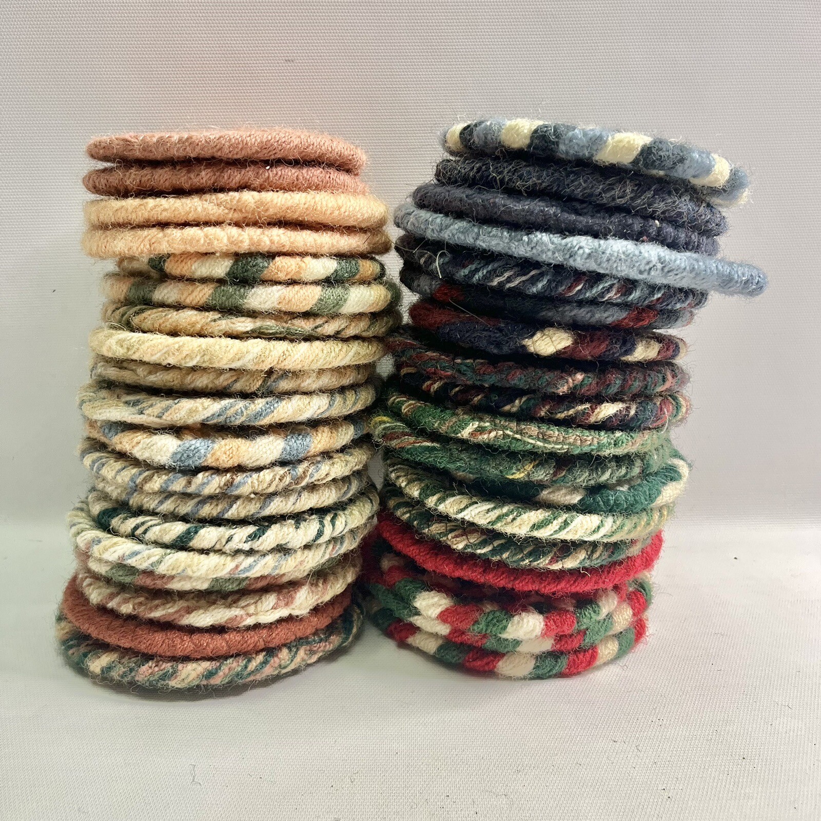 Braided Jute Coaster Rug Lot Hand Made – Mixed Lot Of 38
