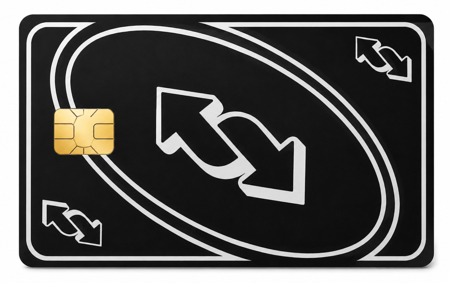 Black UNO Reverse Credit Card Skin Debit Card Vinyl Sticker Wrap