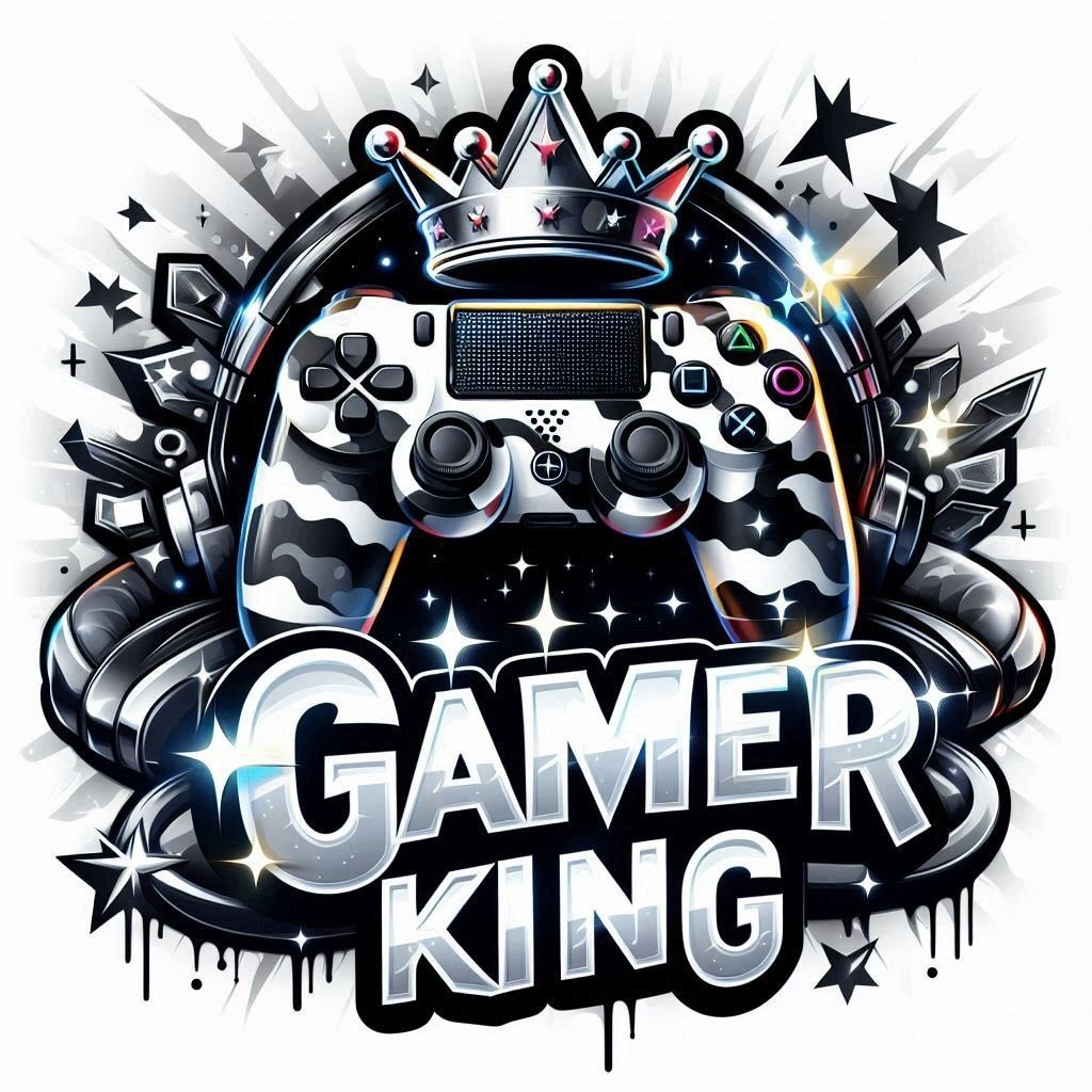 Gamer King Sticker Decal Laptop Wall Mirror Cup Tumblr Locker
