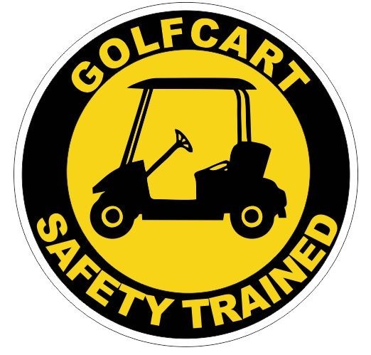 2″ Golf Cart Hard Hat Decal Sticker Helmet Safety H256