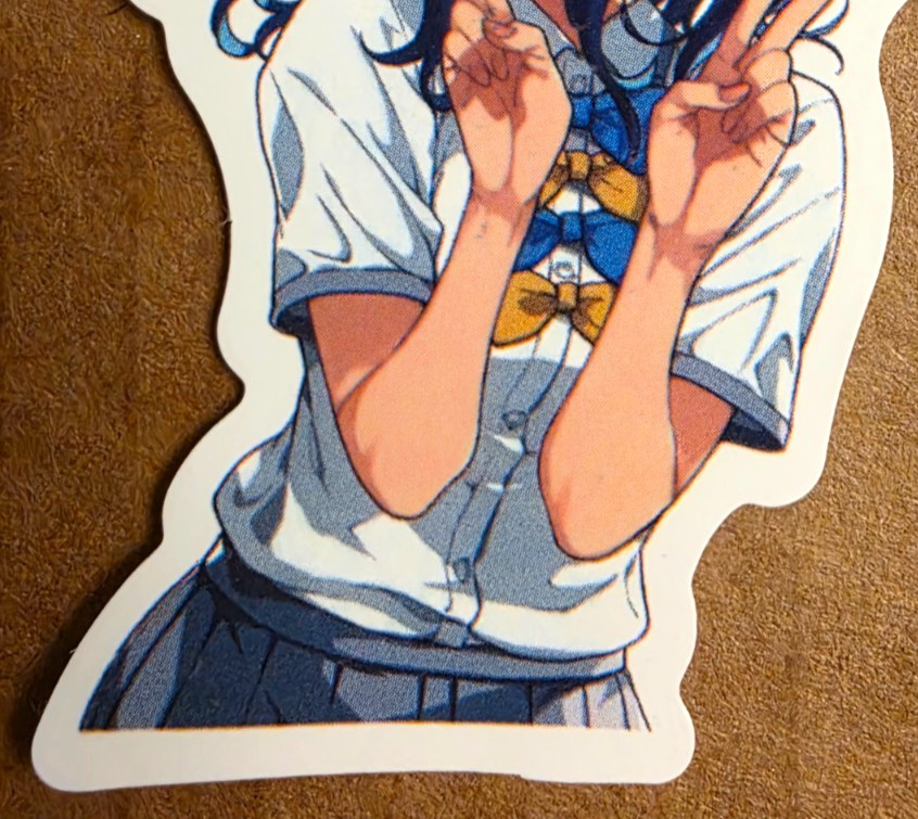 Waifu Sticker Girl Idol Princess Queen School Formal Music Comic Art Anime Manga