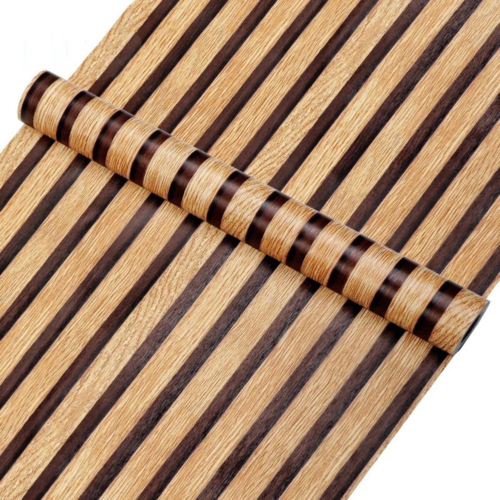 PVC Wood Grain Wall Covering for Bedroom Living Room Walls Easy Installation