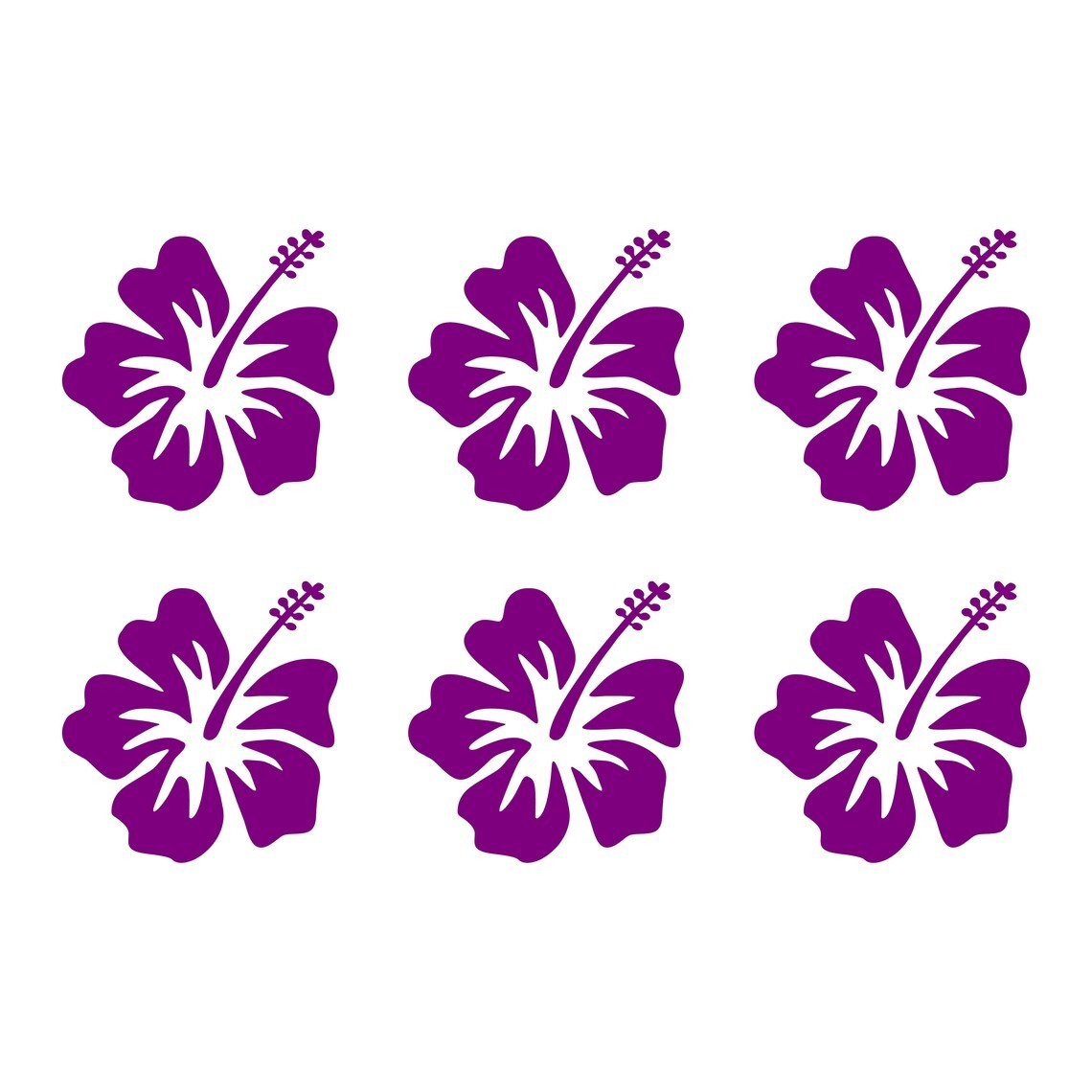 Hawaiian Hibiscus Flower Vinyl Decals