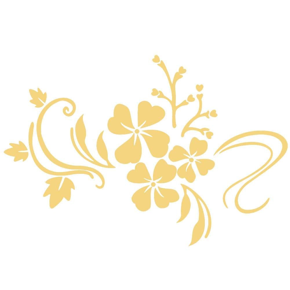 Mirror Wall Stickers Adhesive DIY Removable Mirror Plastic Flower Vine Art Wa…