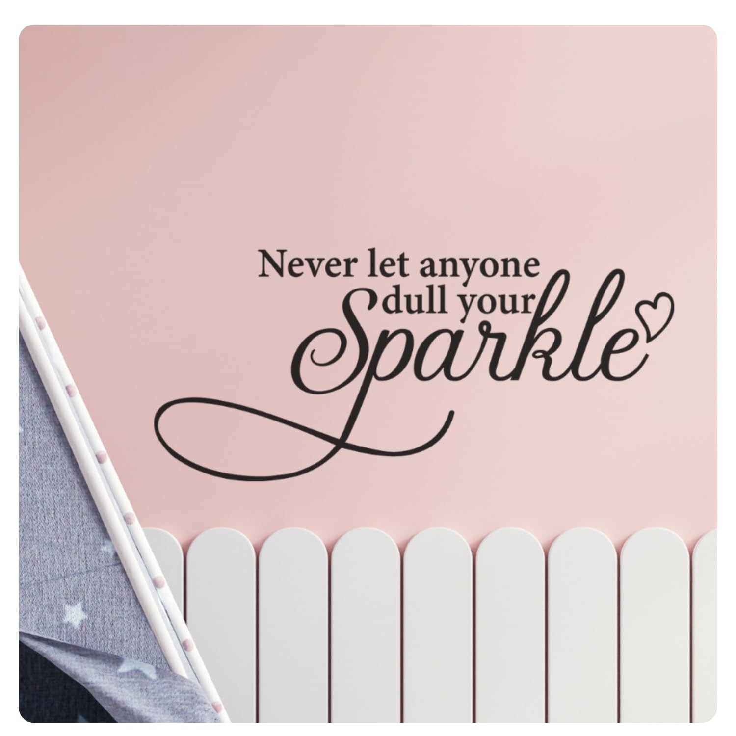 – Never Let Anyone Dull Your Sparkle – Inspirational Wall Decal Sticker Quote…