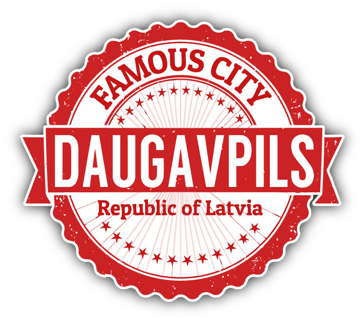Daugavpils City Latvia Grunge Travel Stamp Car Bumper Sticker Decal
