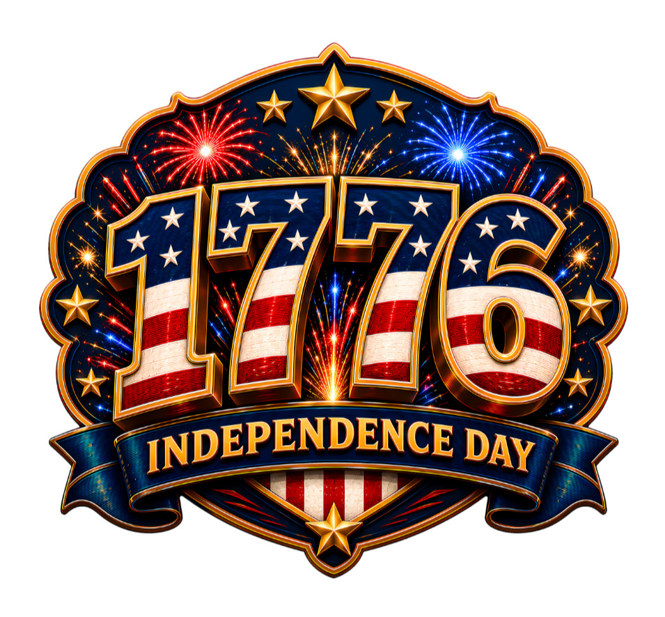STICKER Independence Day – 250th of America vinyl glossy patriotic vinyl decal