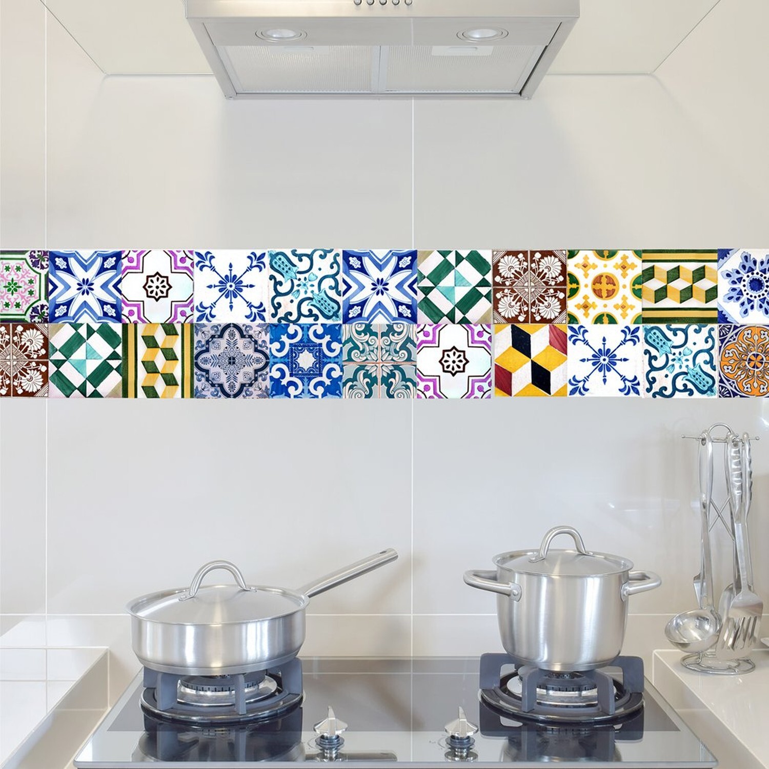 RoyalWallSkins Tile Decals 4×4 Inch – Set of 16 – Self Adhesive Peel & Stick …