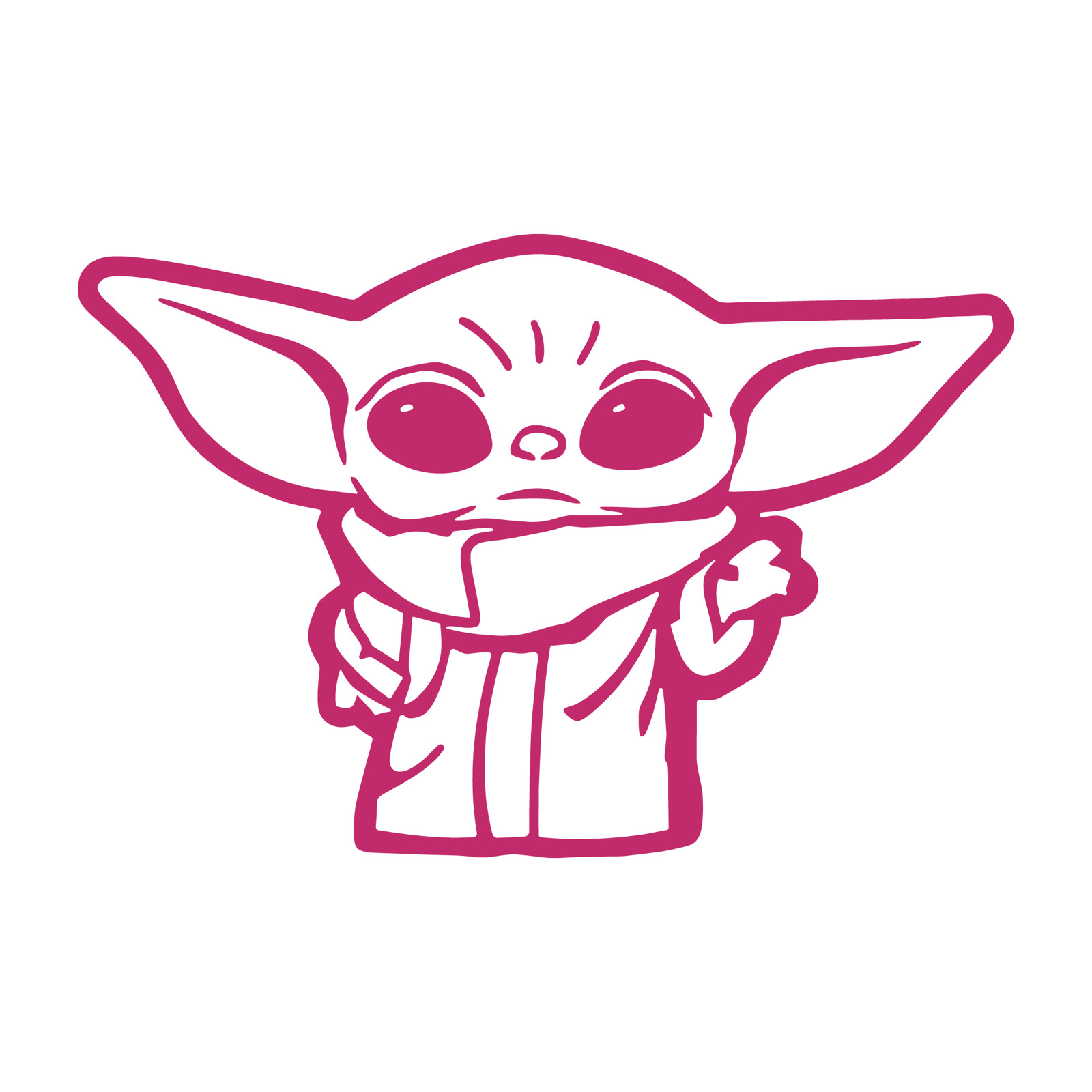 Baby Yoda die cut decal Made in USA Multiple Colors Custom Sizing offered 6+yr
