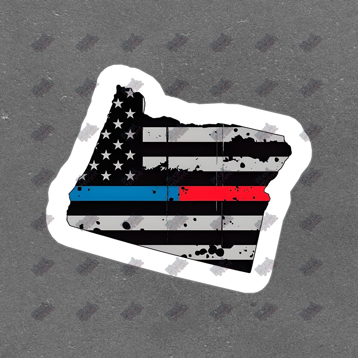 Oregon State Flag Vinyl Sticker Decal Thin Blue Line Perfect for #471151