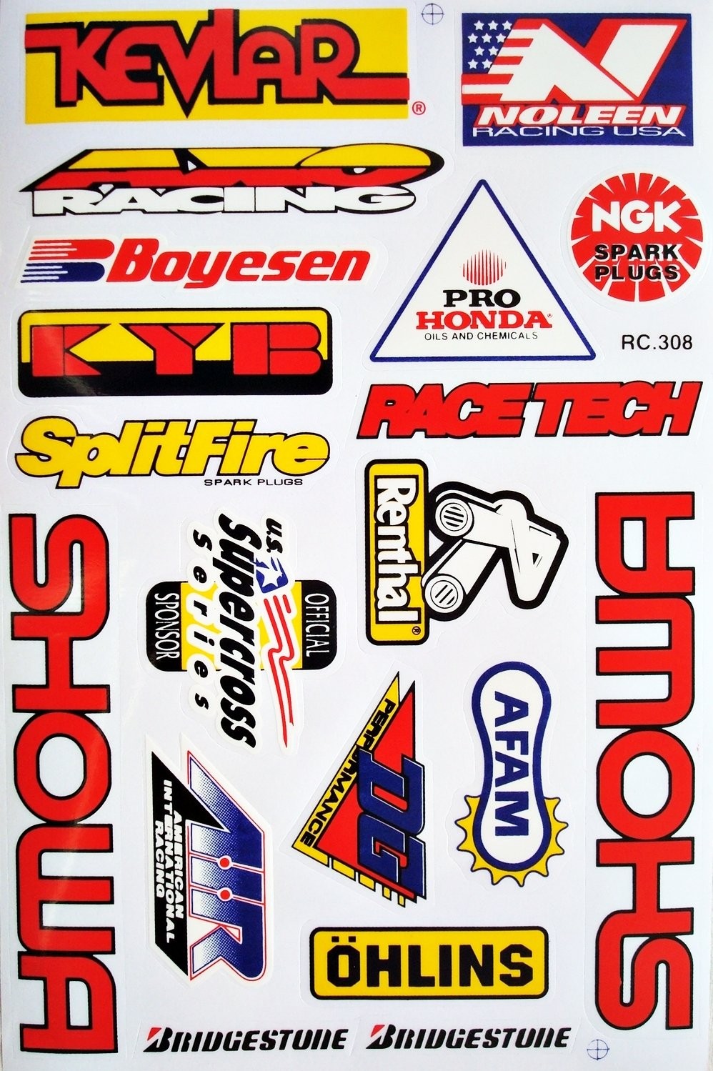 Multicolor Water Resistant Stickers Decals for Car ATV Motorcycle 7×10 inches