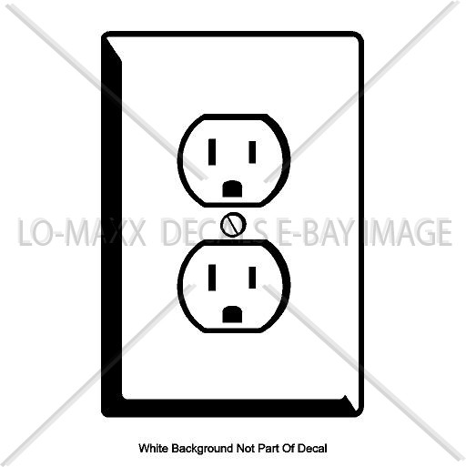 Wall Outlet Electric Socket Creative Unique Art Design Die Cut Vinyl Decal