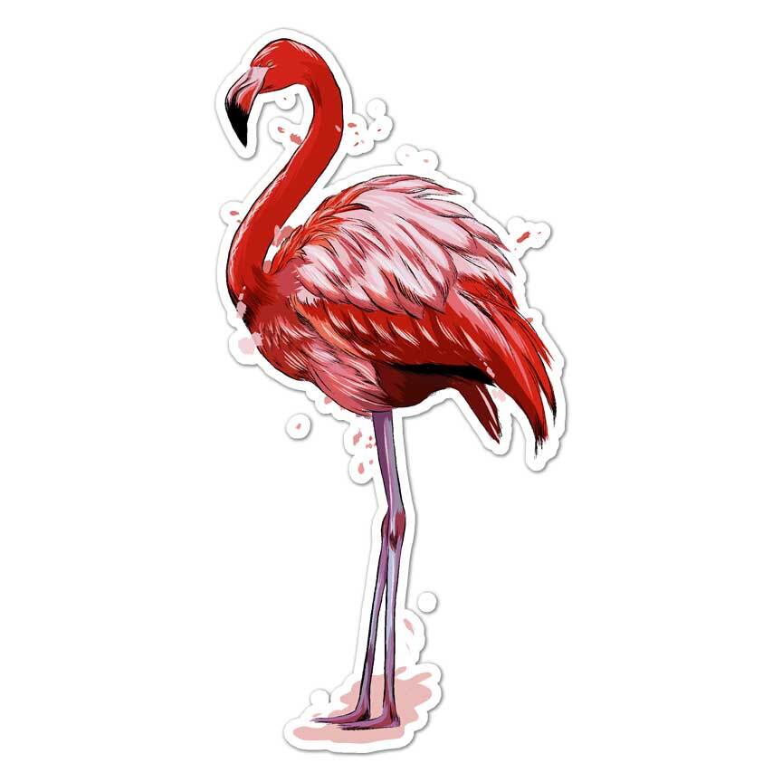 Flamingo, Vinyl Decal Sticker, Indoor Outdoor, 3 Sizes, #8603